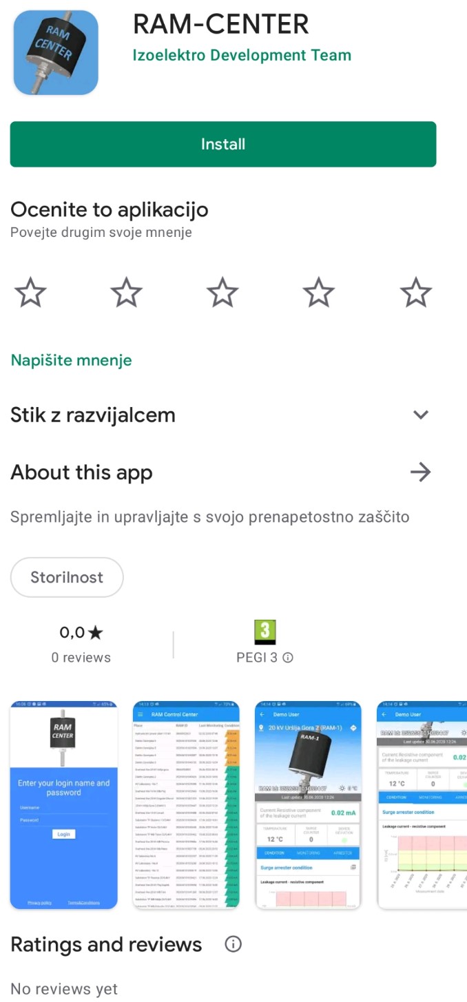 RAMCENTER app launched on Google Play Smart IoT device RAM1®
